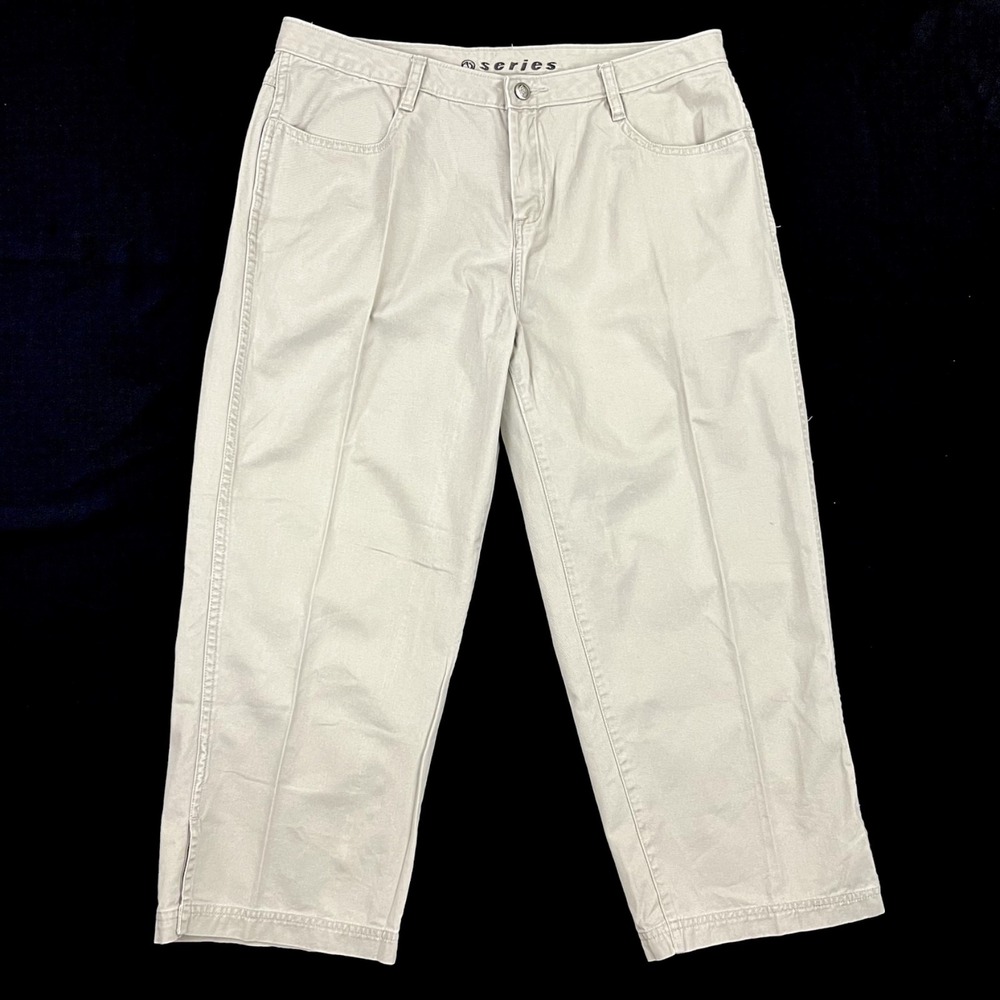 The North Face A5 Series Womens 14 Khaki Cropped Hiking Pants Y2K Gorpcore Beige